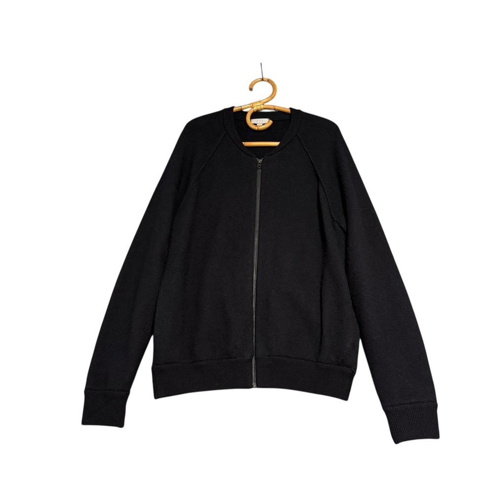 COS‎ | Navy Knit Wool Bomber Jacket Size L